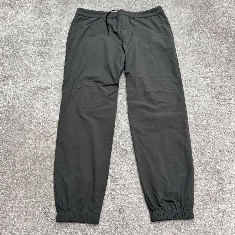 Banana Republic Slim Solotex Performance Stretch Jogger Pants Mens L Steel Grey